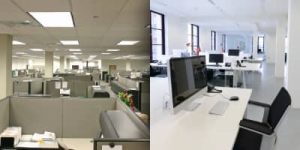 Cubicles to modern open office - The Changing Workplace